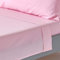 HOMESCAPES Perkal Bettlaken ohne Gummizug rosa 178x255 cm, Baumwoll-Betttuch ohne Spannrand, Haustuch ägyptische Baumwolle