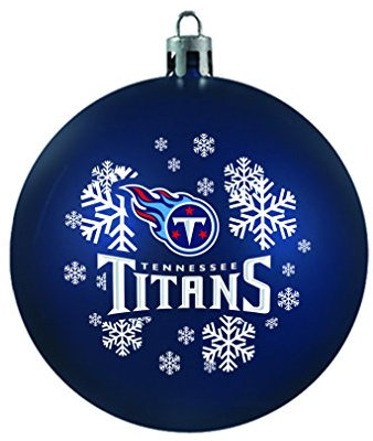 Boelter Brands NFL Tennessee Titans Bruchsicherer Ball Ornament, Traditioneller Hängeschmuck aus Kunststoff für Weihnachten und Sportteam, 8,9 cm breit