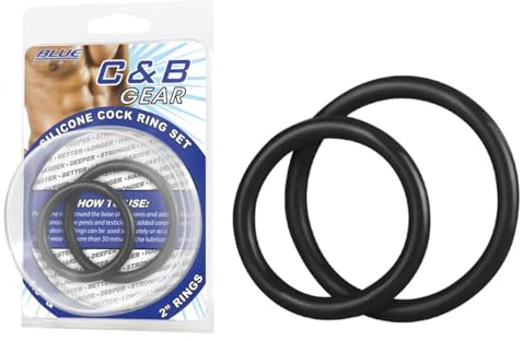 Blueline C & B schwarz Silikon Cock Ring Set