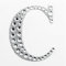 5cm Diamante Self Adhesive Glitter Sticker Letter C