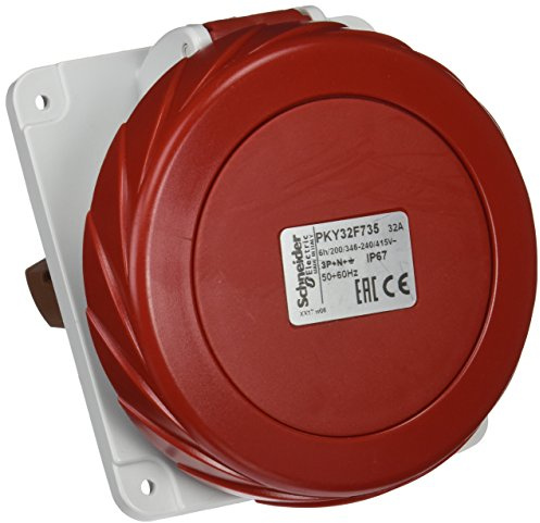 Schneider Electric PKY32F735 Panel Socket Angled Pk Pratika connect 3, White