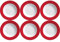 Flirt by R&B Suppenteller / tiefer Teller 'Doppio', Ø 22cm, rot, 6-teilig (1 Set)