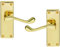 Carlisle Brass - Victorian Scroll Door Handles Lever Latch Set Polished Brass for Interior Doors 120x41mm Plate