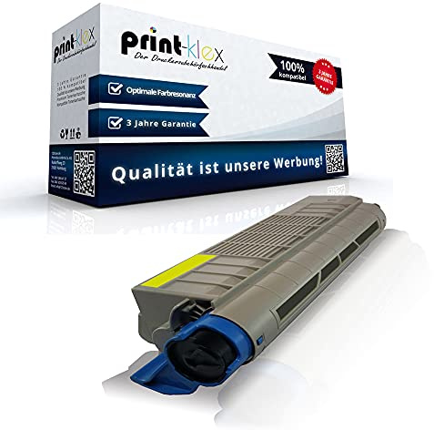 Print-Klex Tonerkartusche kompatibel mit Oki C 822 CDTN C 822 DN C 822 N C 822 Series C822CDTN C822DN C822N C822Series Yellow Gelb Y - Eco Office Serie