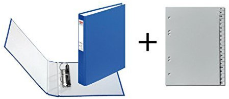 Herlitz Ringbuch + Ordner Register / DIN A5 mit 2-Ringe / Farbe: blau