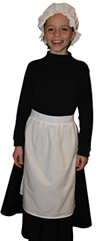 Brigitta Childrens Edwardian/Victorian Fancy Dress Apron and Mop Hat