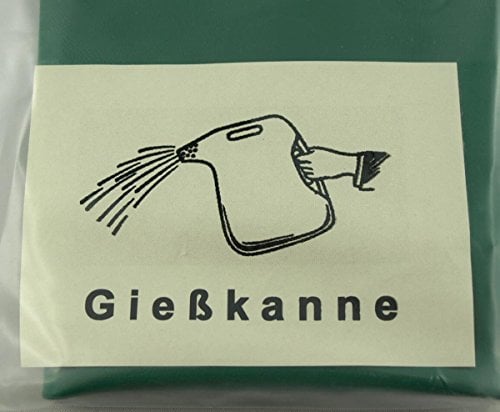 Faltbare Gießkanne in Grün aus Weich-PVC (0,30mm stark) mit verstärkten Griffen. 1 Stück