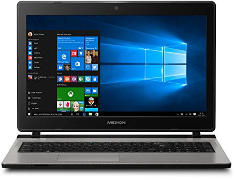MEDION AKOYA E6435 39,6 cm (15,6 Zoll) Notebook (Intel Pentium 4415U, 2,3 GHz, 8 GB RAM, 1 TB HDD, Windows 10) silber
