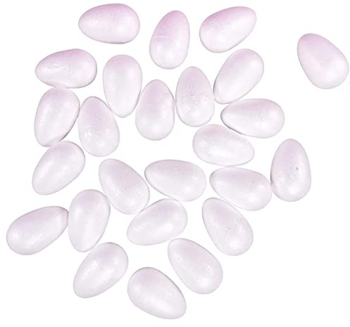 Weiße Styropor-Eier aus Polystyrol, 5,5 cm, für Kinder zum Modellieren und Basteln, 25 Stück von BCreative ®