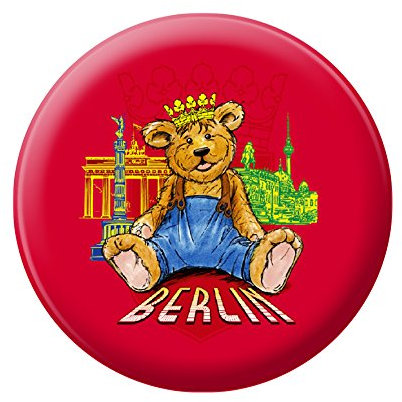 Ansteckbutton - Berlin Bär rot - 18826 - Gr. ca. 5,7cm