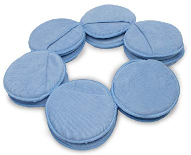 LTWHOME 12 stycken handpoleringssvamp mikrofiberduk bil poleringssvamp applikator kuddar för vax, polering, färg ren, istället för polermaskin