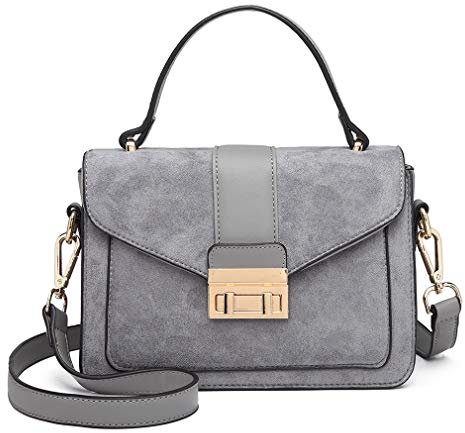 Miss Lulu Handtasche Klein Henkeltasche Damen Elegante Schultertasche Umhängetasche Kunstlerder Shopper