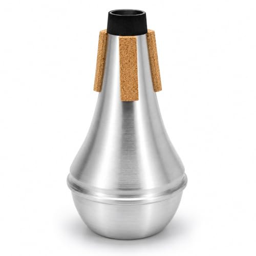 HoFire - Silenciador recto para trompeta, ligero, de aluminio, para práctica, silenciador
