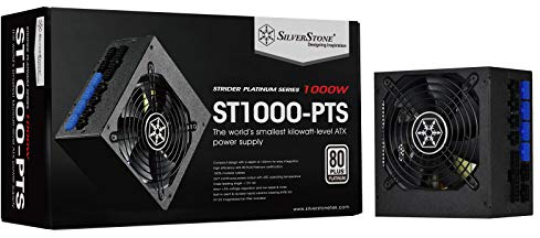 SilverStone SST-ST1000-PTS - Strider Platinum Series, 1000W 80 Plus Platinum, ATX PC Power Supply, 120mm HYB quiet fan, 140mm depth, 100% modular
