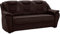 Cavadore 3-Sitzer Bansa mit Federkern / Polstercouch in Kunstleder / 198 x 94 x 95 / Lederoptik Braun