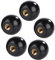 FTVOGUE La poignée de boule de bakélite 5Pcs a isolé les pièces de rechange de machine-outil de bouton rond noir de levier de boule M8 * 32