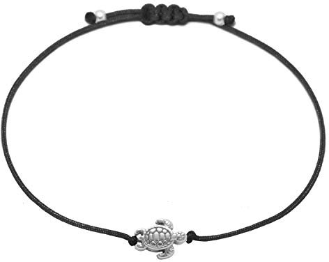Selfmade Jewelry Armband Damen Schildkröte Handgemachtes Makramee-Armbändchen Größenverstellbar Inkl. Geschenk-Verpackung
