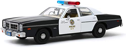 Greenlight Voiture Police Dodge Monaco Metropolitan 1977 Terminator 1984 - Blanc, Noir, Échelle 1:24, Enfants, Unisex