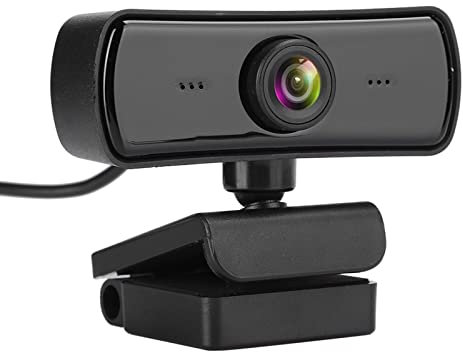 ASHATA HD Webkamera, Webcam USB Kamera Eingebautes Mikrofon Computerzubehör, 4K Full HD Computerkamera für Live Übertragung/Netzklasse, Plug and Play(Schwarz)