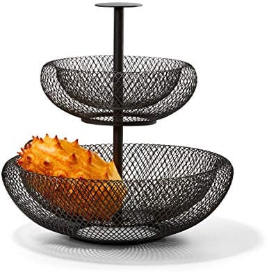 Philippi - MESH Etagere - Obst oder Brötchen Etagere 2 Ebenen- Modernes luftiges Design- die Etagere ist Teil der MESH Serie