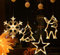 FPEAOB 4er Set Fensterdeko Hängend Fensterlicht mit Saugnapf LED Warm Weiß Batteriebetrieb Weihnachtsbeleuchtung Weihnachtsmann Weihnachtsbaum Stern Schneeflocke für Weihnachtsdeko