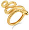 925 Sterling Silber Gold Einstellbare Schlangenringe Big Tier Resistable Luxus Neue Rundkreis Frauen Fine Ring Schmuck