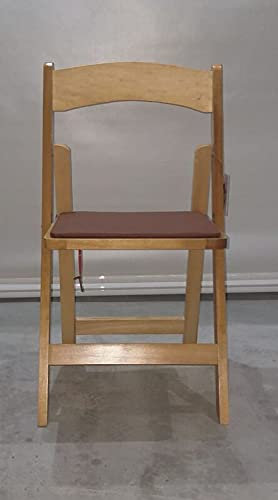 Destello S.L. Klappstuhl aus Holz, natur gepolstert, braun, 77 x 44 x 43 cm