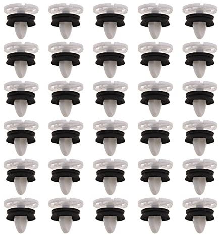 ECSiNG 30pcs Car Trim Door Panel Fixing Clips Fasteners Interior Parts 7703077476 Plastic Compatible with Peugeot 308 Citroen DS4 Renault Megane III & Laguna III