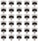 ECSiNG 30pcs Car Trim Door Panel Fixing Clips Fasteners Interior Parts 7703077476 Plastic Compatible with Peugeot 308 Citroen DS4 Renault Megane III & Laguna III