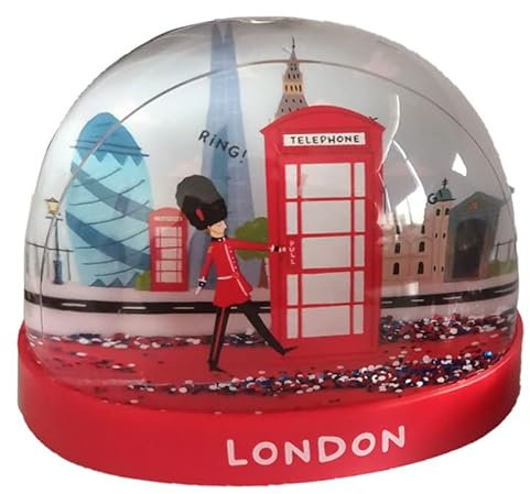 London Souvenir Guardsman on Parade Medium Glitter Snow Storm