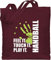 Baumwolltasche - Handball WM 2023 Trikot Ersatz - Feel it. Touch it. Play it. - weiß - Unisize - Bordeauxrot - 25. geburtstag handballer geschenke sprüche spruch em 2022 fans geschenk fan hanball