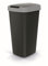 Keden Compacta Q - Cubo de basura con tapa abatible y abatible (25 L, plástico), color negro y gris