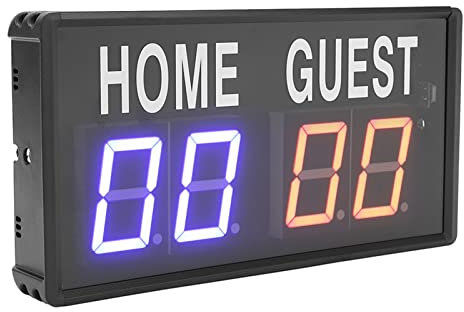 Tbest anzeigetafel, Elektronische Digitale Anzeigetafeln,Elektronische Anzeigetafel,Aluminiumlegierung,Fernbedienung,100–240 V,Digitale Tischanzeigetafel für Basketball,Volleyball (EU-Stecker)