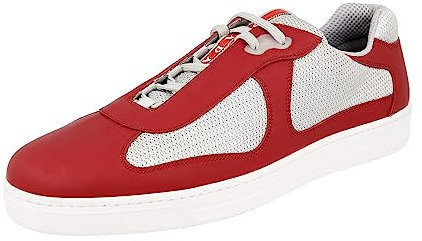 Prada Herren Rot Leder Sneaker 4E3166 43 EU/UK 9