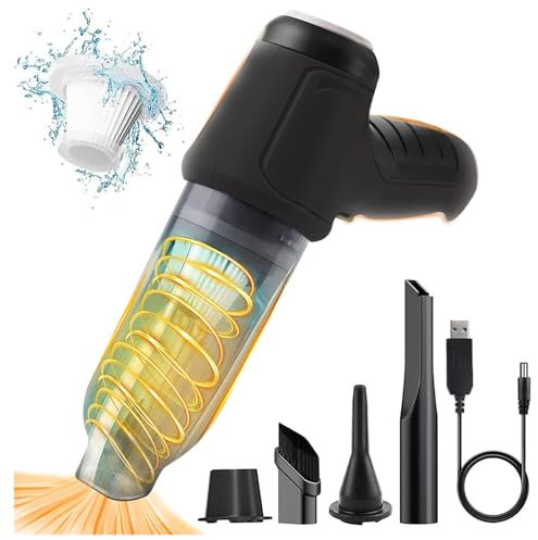 MELLYD Mini Aspiradora para Auto, 12000pa De Alta Potencia Y Carga USB Aspiradora De Carro BateríA De Larga DuracióN Aspiradoras, Puede Limpiar Teclados,SofáS,Alfombras,Black