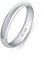 Amberta Damen Hochzeits Ring aus 925 Sterling Silber: 3.5 mm Sterling Silber Hochzeitsringe für Frauen - Ringgröße 50