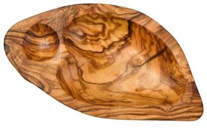 Cleminson Elegante mini piatto da portata in legno di ulivo intagliato a mano, perfetto per tapas e olive