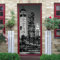 Sticker Porte New York Papier Peint Porte New York 3D Stickers de Porte Trompe l'Oeil Autocollant de Décoration pour Porte Mural Salon Chambre Poster Porte 85x200 cm a3180