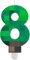 Yiran TNT Velas Numbe 8 cumpleaños, Pixel Green Number 8, velas de cumpleaños de Pixel Gaming para niños y niñas, suministros de fiesta temática de