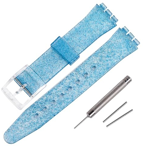 Rihahisy Silikon-Uhrenarmband für Swatch - Mehrere Farben, Hautfreundlich, Atmungsaktiv, Leichte Kunststoffschnalle, Inklusive Werkzeug und Federstege