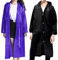 UZSUZZ 2 Pack Rain Ponchos, Waterproof Raincoats for Adults, Reusable Portable Rain Coat with Hoods and Sleeves, Rain Jacket Rainwear for Women Men Outdoor Travel Hiking Camping (Black & Purple)