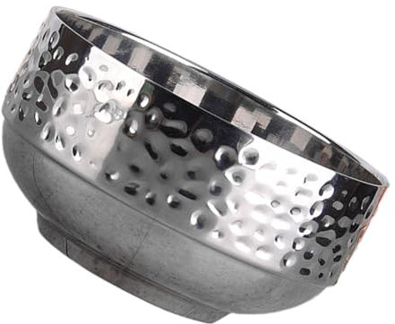 TOPBATHY cuenco martillado termo botella garrafas termicas botella termico bowls tazón de sopa vacío contenedores de frutas aperitivo recipiente de acero inoxidable cuenco casero Silver