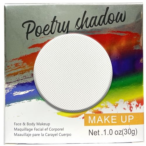 Maquillaje Facial y Corporal Profesional | Pintura de Color Profesional | Pintura Facial para Niños, Adultos, Disfraces, Festivales, Halloween 30G (Blanco)