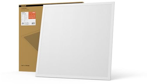 OSRAM LUXPOINT® Panneau LED - Rüdiger 33 W 60 x 60 cm IP20 lumière chaude 3000 K CRI80 pour faux plafond série éco basse consommation (lumière chaude 3000 K, 60 x 60 cm)