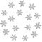 Warmhm 600 Stück 1 Satz Weihnachtsschneeflockenkonfetti Pailletten Schneeflocken Konfetti Streut Silberne Tischstreusel Silberne Tafel Weihnachten Silbernes Weihnachten Party Silver Stoff