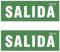 2 Pcs | Cartel SALIDA Homologado Fotoluminiscente | Señal Salida | medidas 30x10,5 cm | Material PVC 0,7 mm, clase B | normativa UNE 23035 | Cartel Salida de Emergencia Homologado