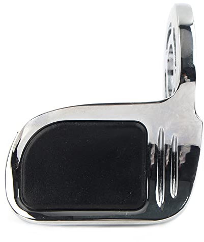 YFUK Motorcycle Aluminum&Rubber Wrist Pad Rest Throttle Cruise Assist Adjustable Paddle Hand Grips Control Chrome, Black for Road Glide, Fat Boy