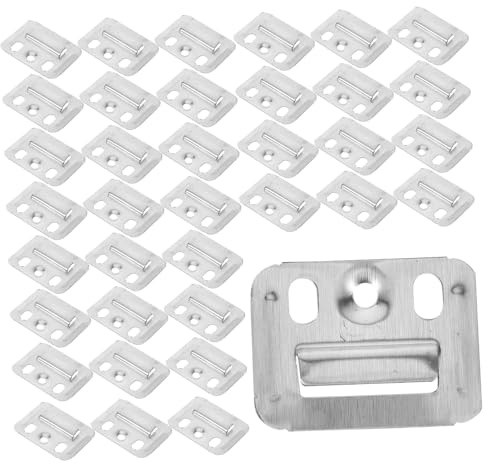 DIYEAH 100 Stück Edelstahl Wandpaneelschnallen Elegant und Praktisch für Spiegelbefestigung und Integrierte Wandpaneele in Silber