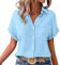 Prime of Day Early Access Sale Damen Bluse Weiß Kurzarm Lockeres Shirt Sportshirt V Ausschnitt T Shirts Sommer Leinen Yoga Top Locker Ohne Traeger Musselin Weisses Oversize Tshirt Dreiviertelarm