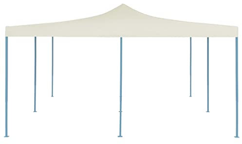 Tonnelle pliable 5 x 5 m - Crème - Parfaite pour le jardin, la terrasse et les événements en plein air - Facile à monter, résistante aux intempéries et durable - Protection solaire idéale pour les